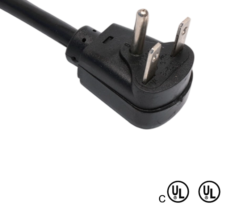 Prise coudée standard américaine à trois broches, JT2-3, 15A, 125V