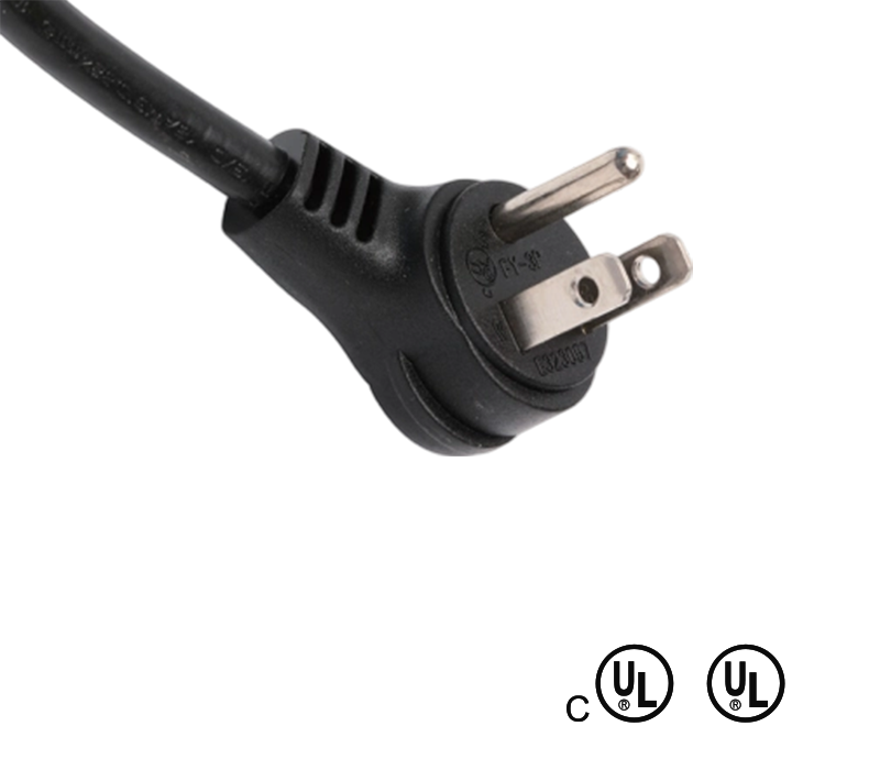 Prise coudée standard américaine à trois broches JT-3P/FY-3P 15A 125V