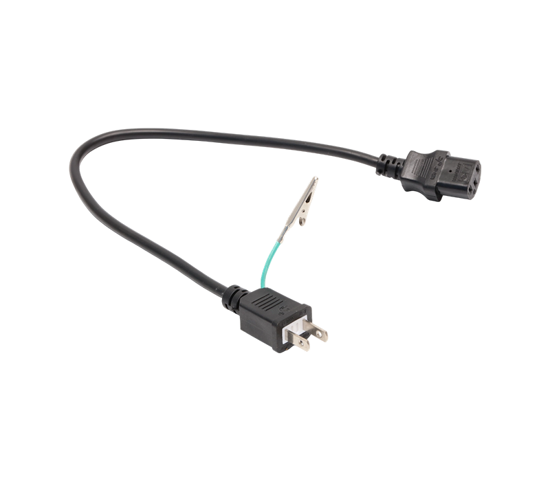 Prise japonaise J3-7/12/15+JT-ST3 15A 125V avec pince crocodile et connecteur IEC C13
