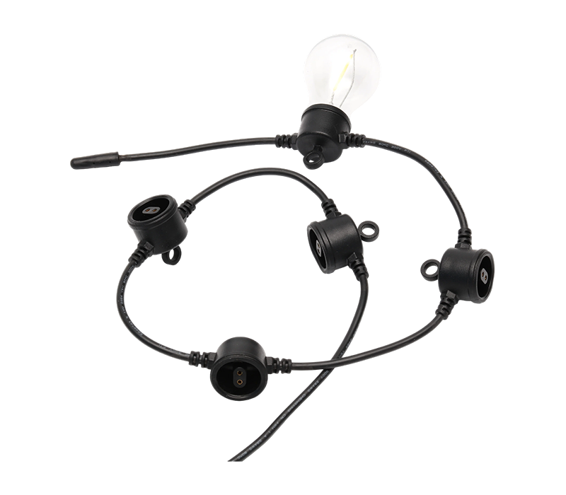 G40 E12, 25 ampoules, norme européenne 220 V, guirlande lumineuse jaune chaud pour décoration de jardin intérieur/extérieur